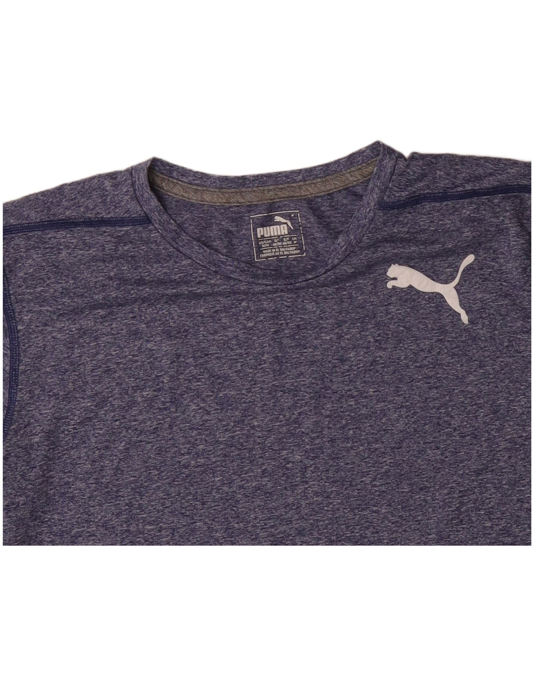 Camiseta masculina PUMA Top médio azul manchado