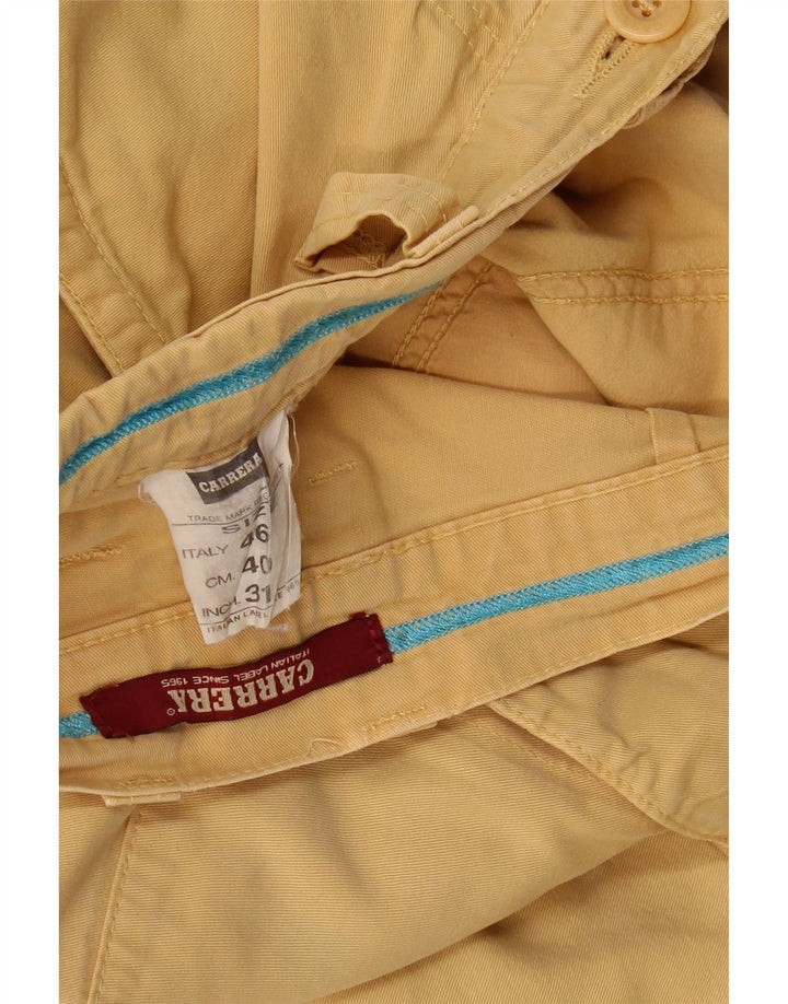 CARRERA Mens Cargo Shorts IT 46 Pequeno W31 Algodão Amarelo