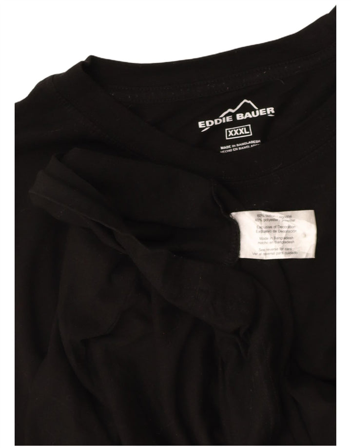 EDDIE BAUER Camiseta masculina Top 3XL Algodão Preto
