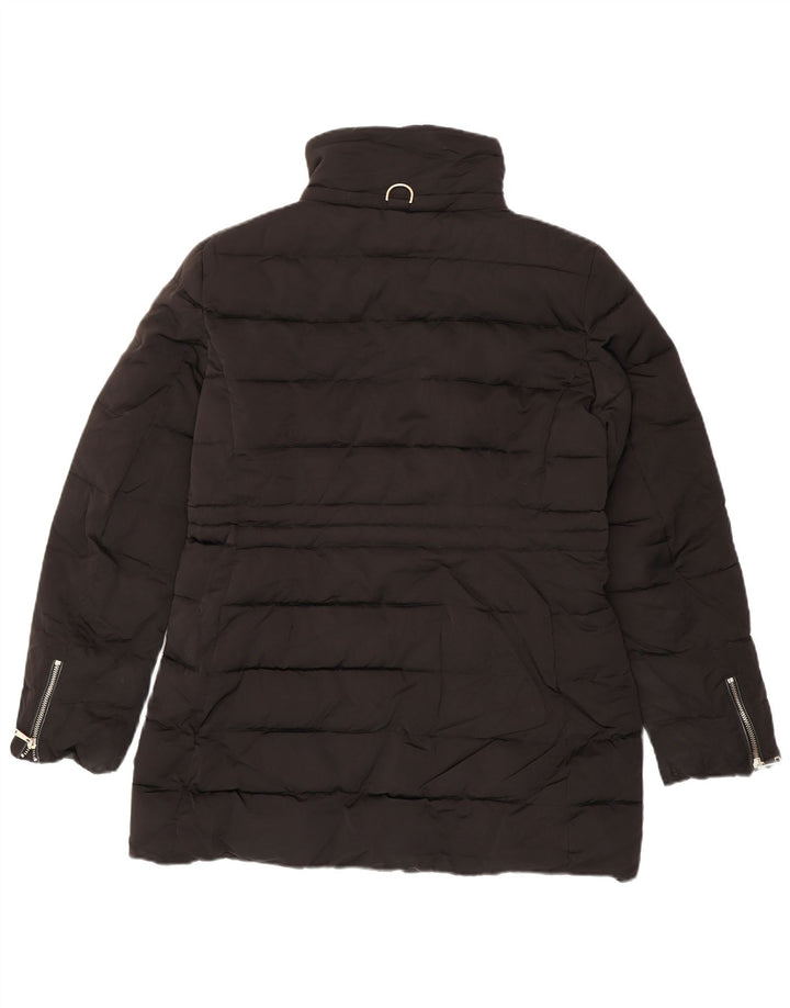 Casaco acolchoado feminino Zara Reino Unido 16 grande preto