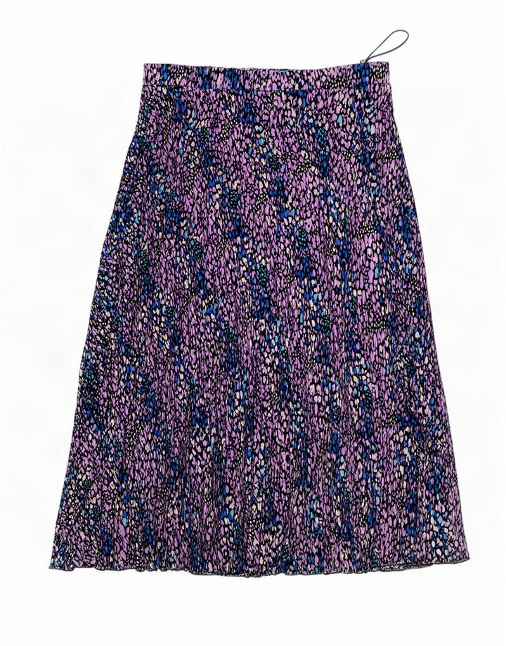 Saia feminina Marks & Spencer A-Line UK 14 grande W34 multicolorida manchada