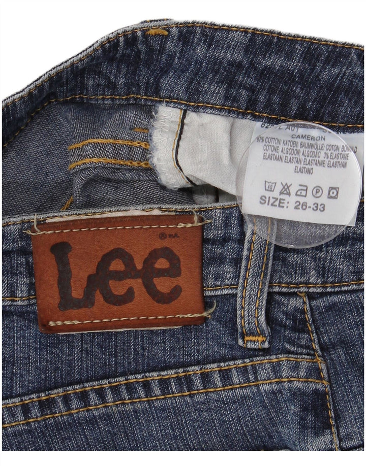 LEE Feminino Cameron Capri Jeans W26 L22 Azul Algodão