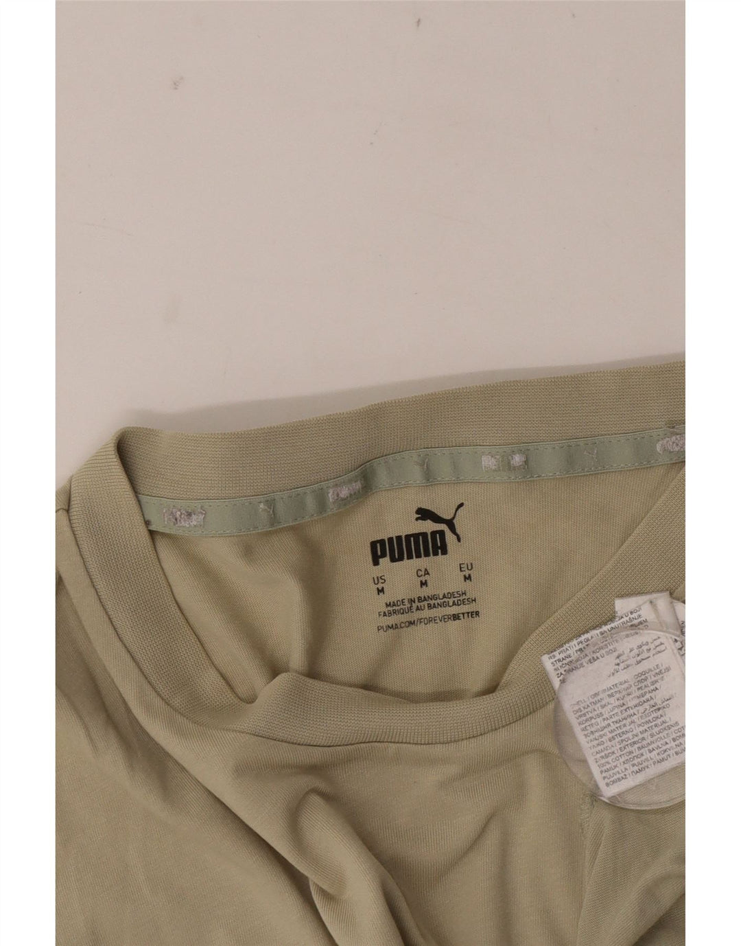 Camiseta masculina Puma Graphic Top médio cáqui colorblock algodão