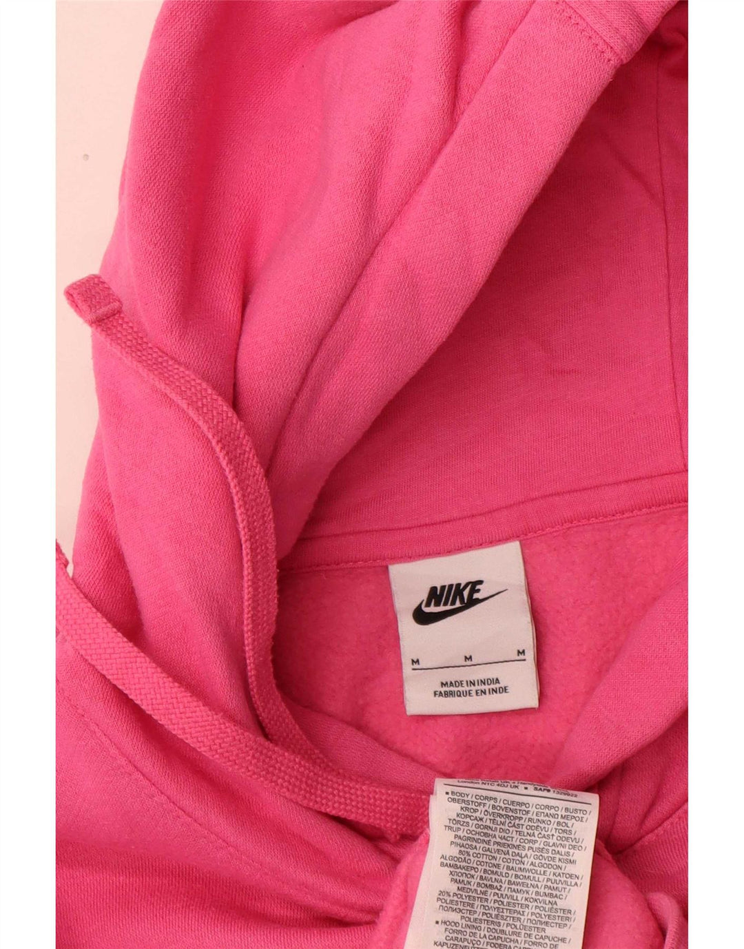 Nike Mens Hoodie Jumper Médio Algodão Rosa