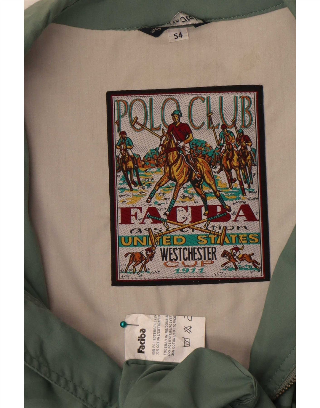 Jaqueta utilitária masculina Faciba IT 54 2XL poliéster verde