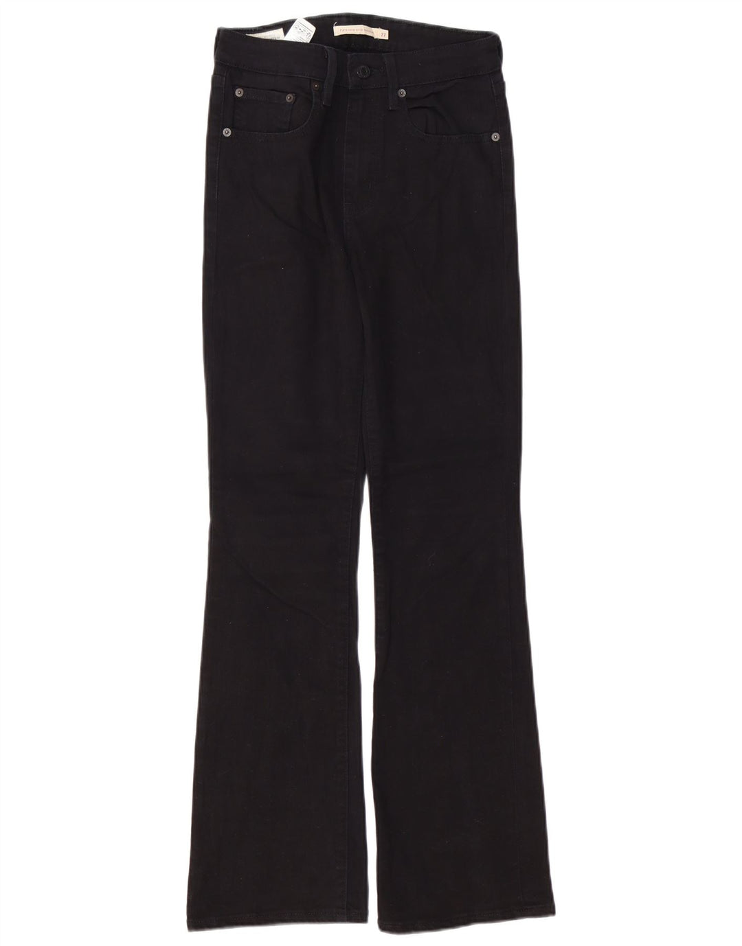 Calça jeans feminina LEVI'S 725 cintura alta bootcut W27 L30 algodão preto