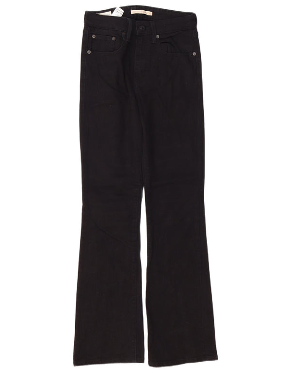 Calça jeans feminina LEVI'S 725 cintura alta bootcut W27 L30 algodão preto