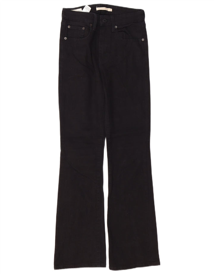 Calça jeans feminina LEVI'S 725 cintura alta bootcut W27 L30 algodão preto