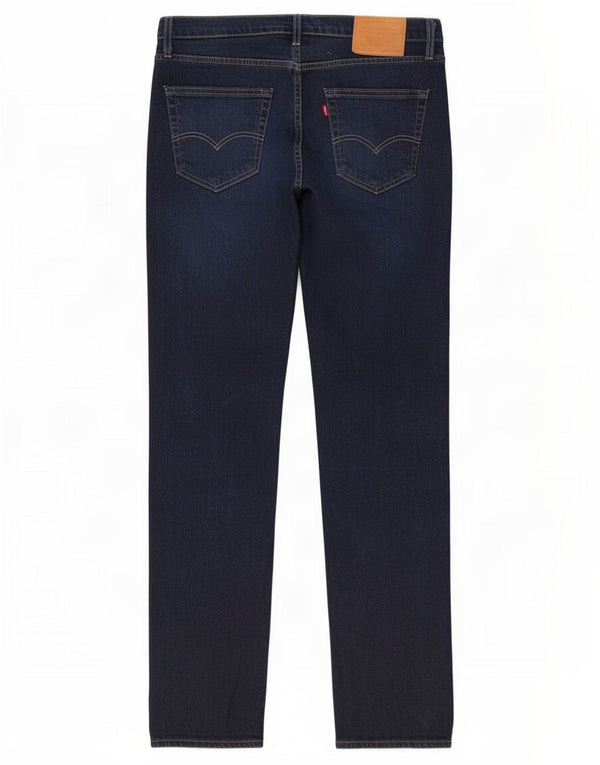 Levi's Masculino 511 Slim Jeans W34 L32 Azul Marinho Algodão