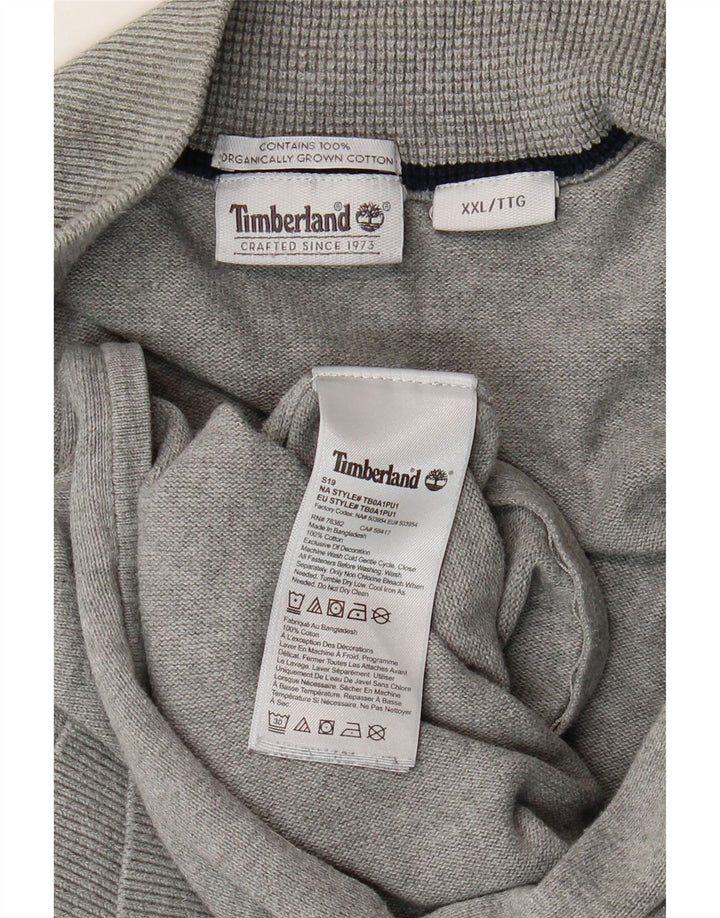 Suéter cardigã masculino Timberland 2XL algodão cinza