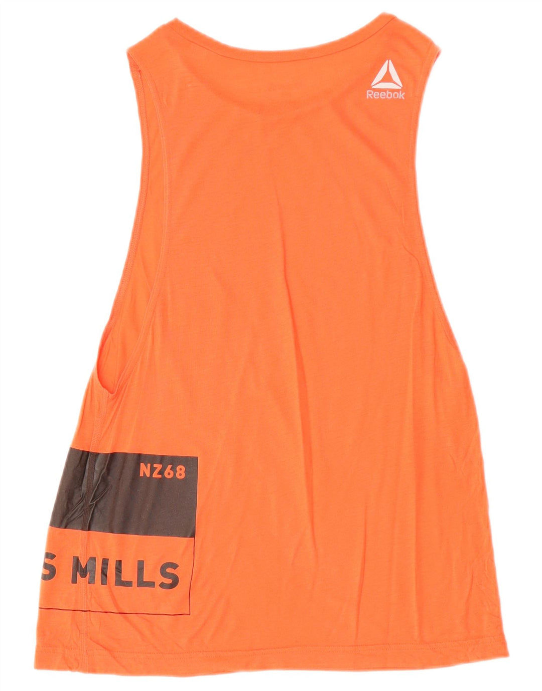 Top de colete gráfico feminino REEBOK UK 0/2 2XS laranja