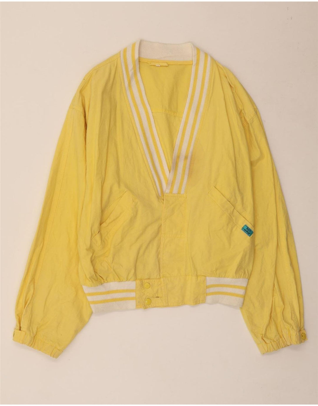 Jaqueta bomber masculina vintage IT 52 XL algodão amarelo