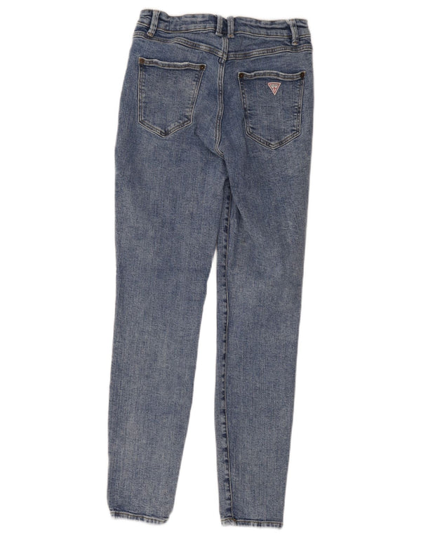Guess Jeans skinny feminino de cintura alta W26 L28 azul