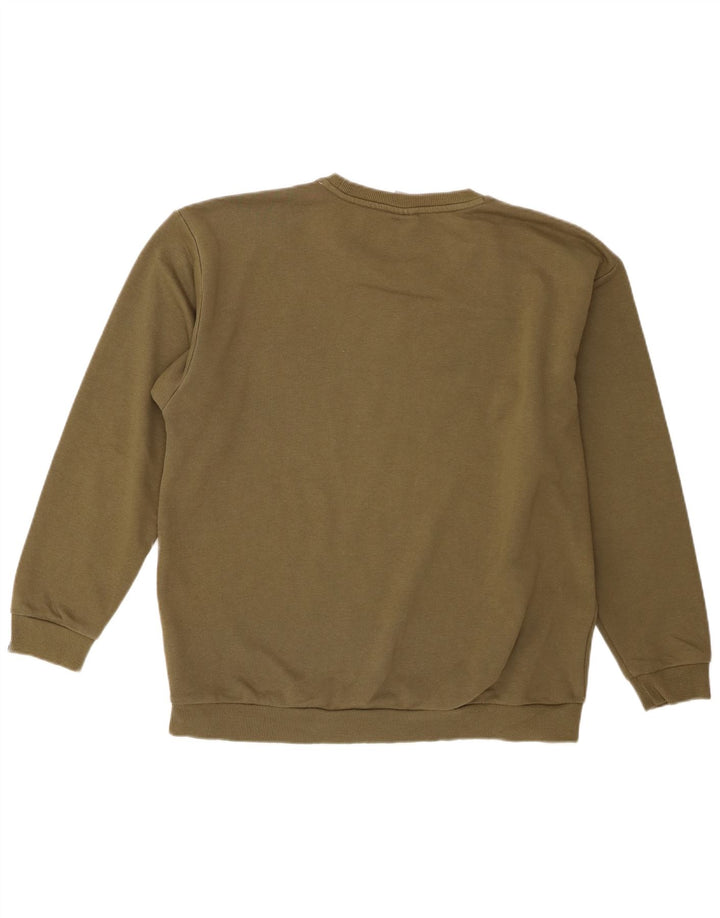 Puma feminino gráfico moletom jumper UK 16 grande cáqui