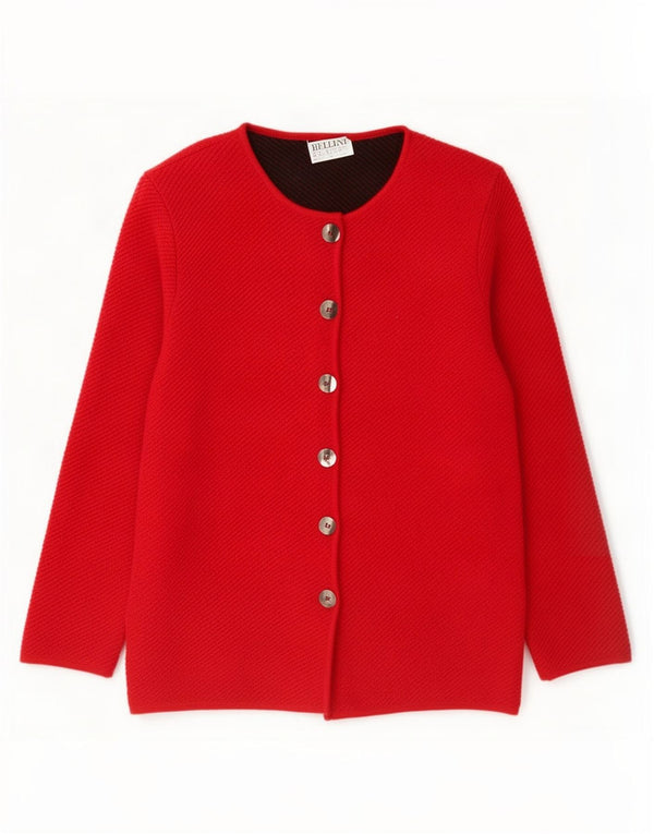 Suéter cardigã feminino Bellini IT 48 XL lã vermelha