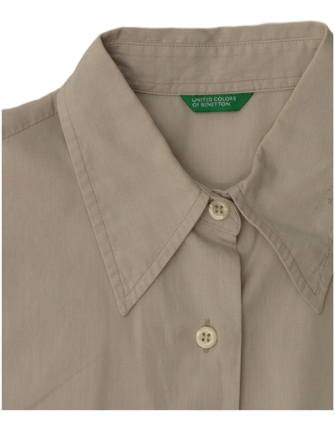 Camisa feminina BENETTON UK 14 cinza médio