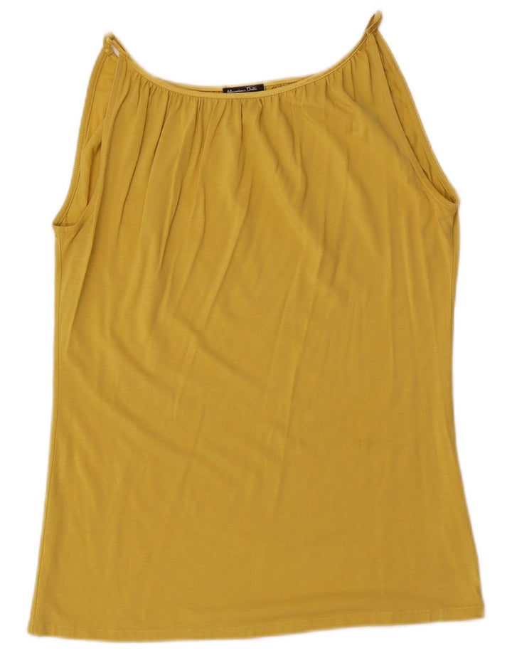 Blusa feminina Massimo Dutti UK 14 Lyocell amarelo médio