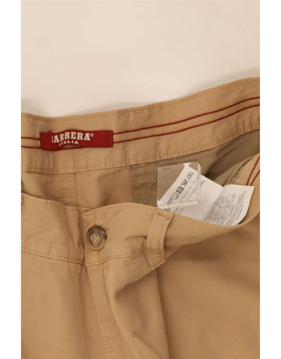 Carrera Mens 618 Cargo Shorts W34 Grande Algodão Bege