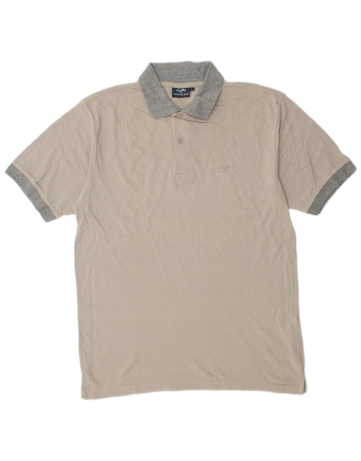 Camisa polo masculina LOTTO grande algodão cinza