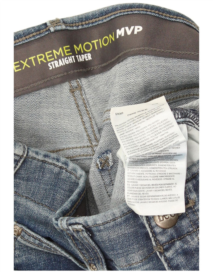 Lee Mens Flex Tapered Straight Jeans W32 L30 Azul Algodão