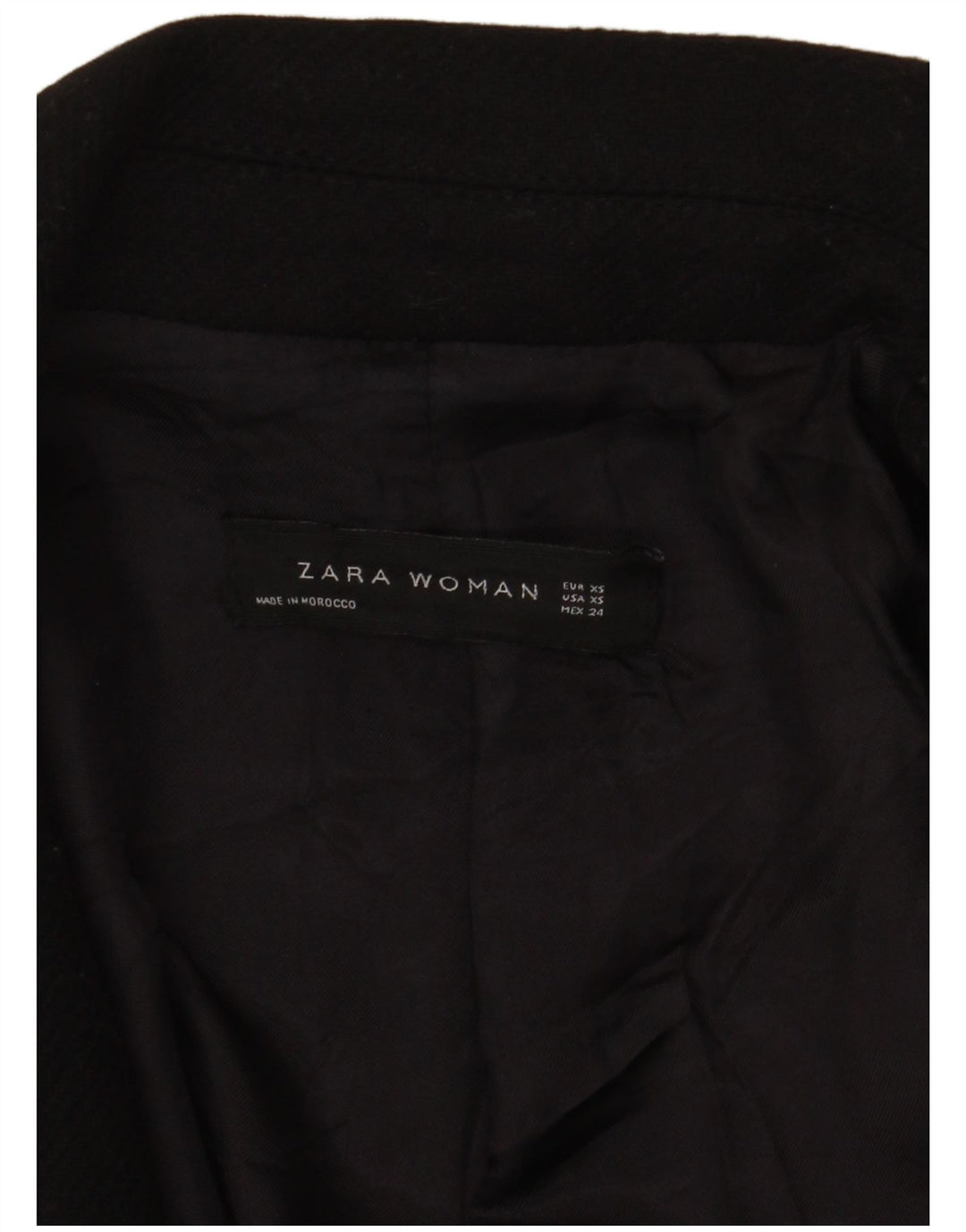 Sobretudo feminino Zara UK 6 XS preto