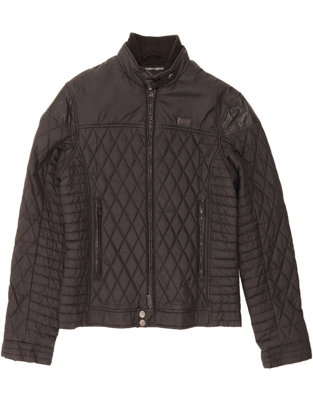 ARMANI Womens Bomber Padded Jacket UK 18 XL Black Polyamide Vintage Armani and Second-Hand Armani from Messina Hembry 