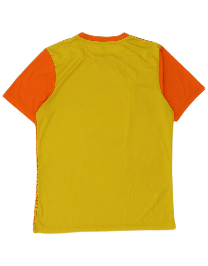 Camiseta Adidas Masculina Climalite Top Pequeno Bloco Colorido Laranja