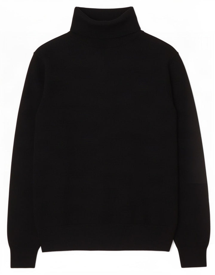Suéter feminino Marks & Spencer Autograph com gola redonda Reino Unido 16 grande preto