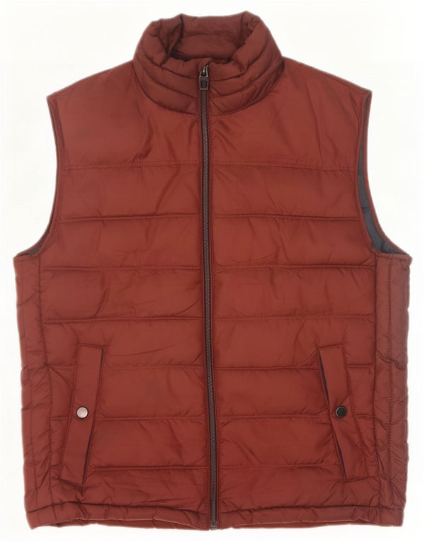 Colete acolchoado masculino Zara UK 40 grande marrom