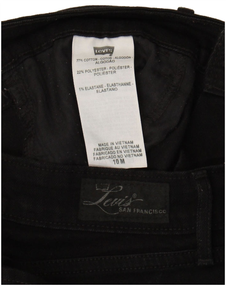 Calça jeans feminina Bootcut Levi's US 10 grande W32 L31 algodão preto