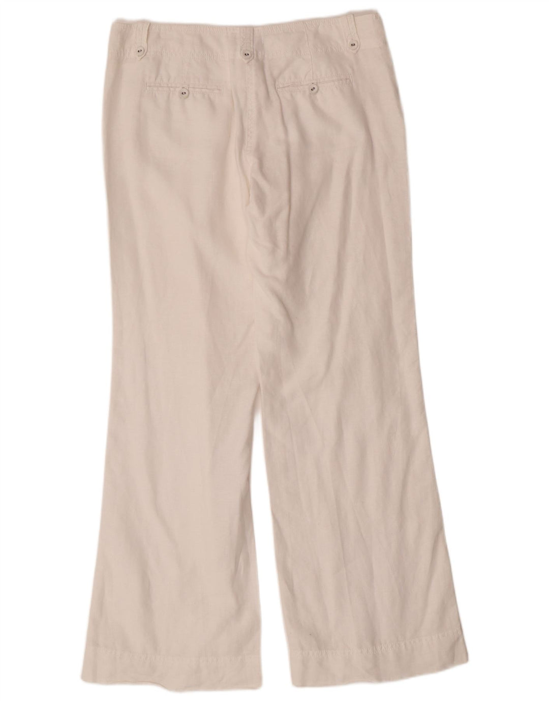 Calça Chino Feminina MONSOON Bootcut Reino Unido 12 Médio W32 L31 Linho Branco