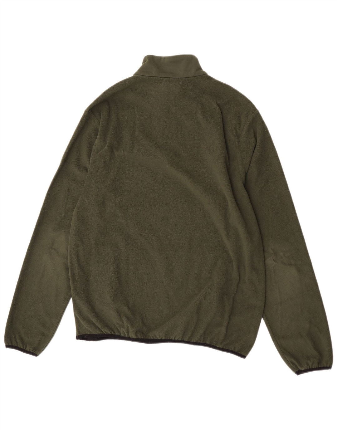 Kappa Suéter de lã feminino com zíper e gola XL Poliéster cáqui