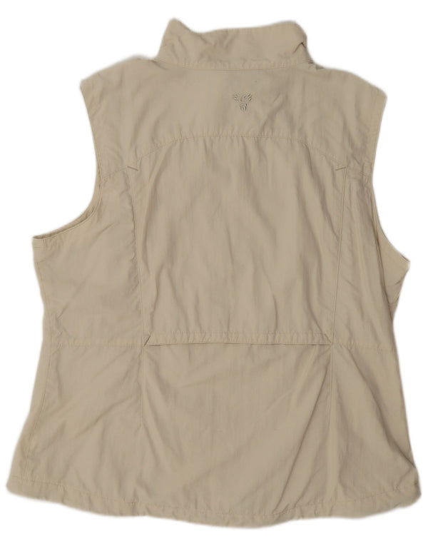 Jack Wolfskin Womens Utility Gilet UK 22/24 3XL Beige Polyamide