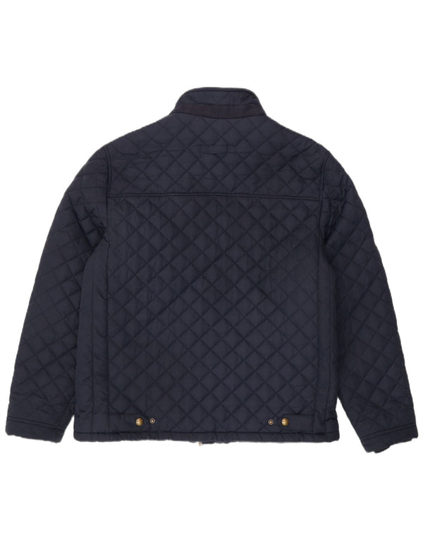 Jaqueta acolchoada masculina CREW CLOTHING UK 42 XL azul marinho poliéster