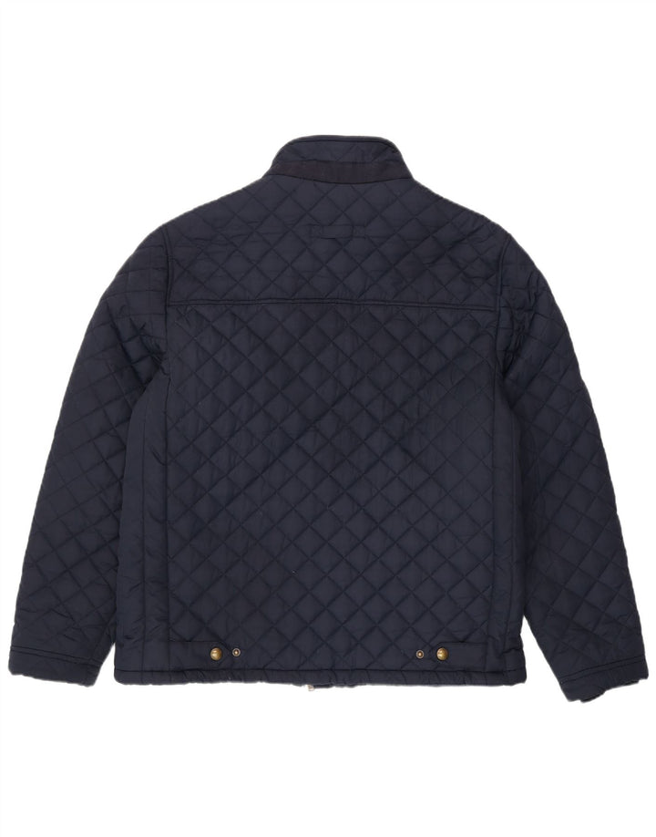 Jaqueta acolchoada masculina CREW CLOTHING UK 42 XL azul marinho poliéster