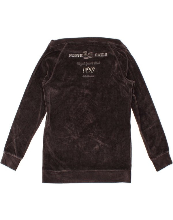 Suéter feminino NORTH SAILS UK 14 grande algodão cinza