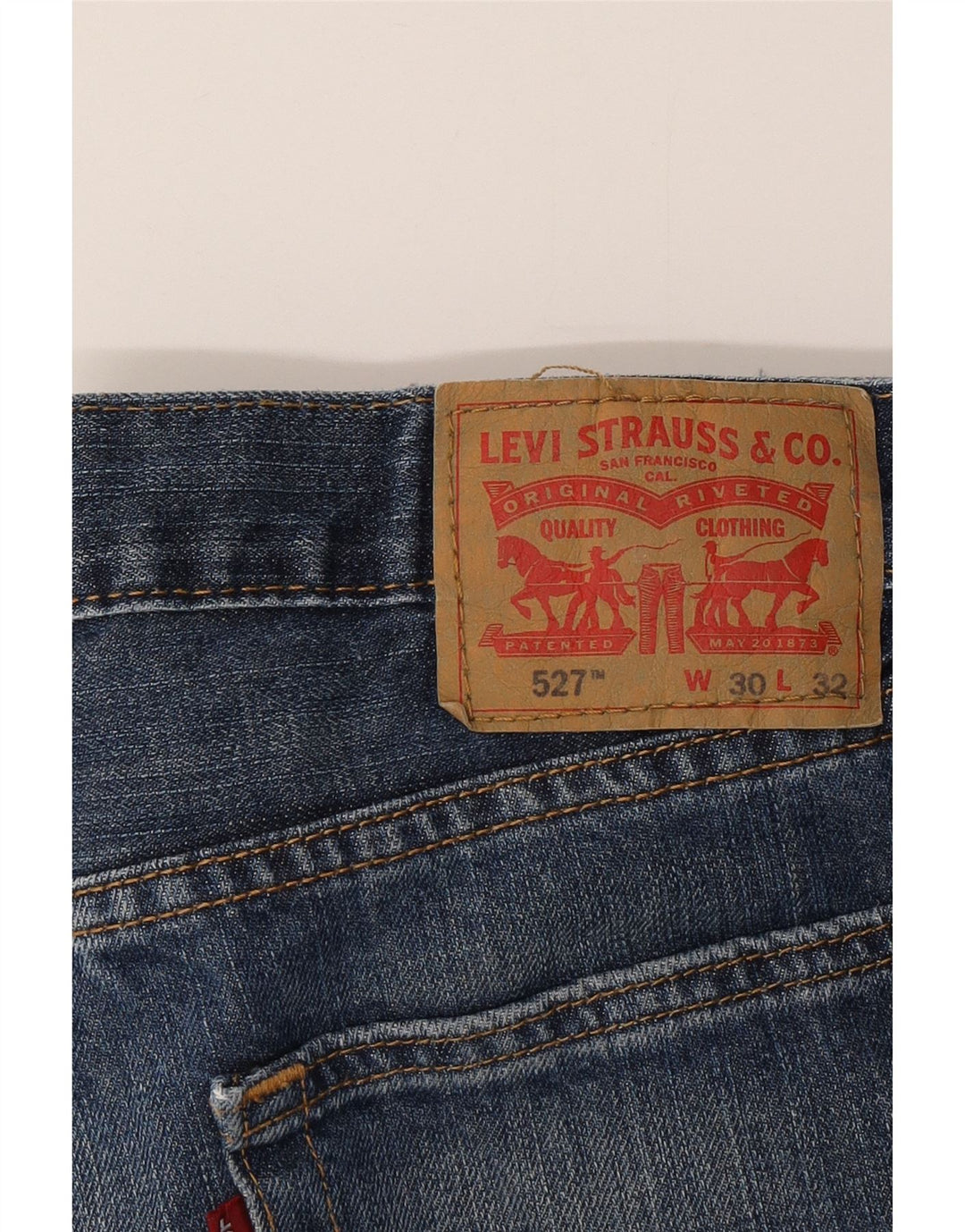Calça jeans masculina Levi's 527 Slim Bootcut W30 L32 azul algodão