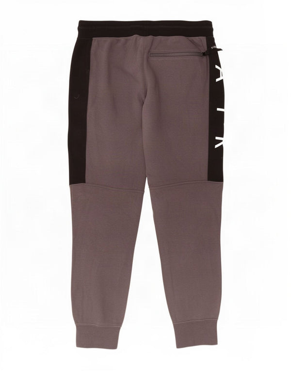 Calça esportiva masculina Nike Graphic Joggers cinza médio algodão colorblock