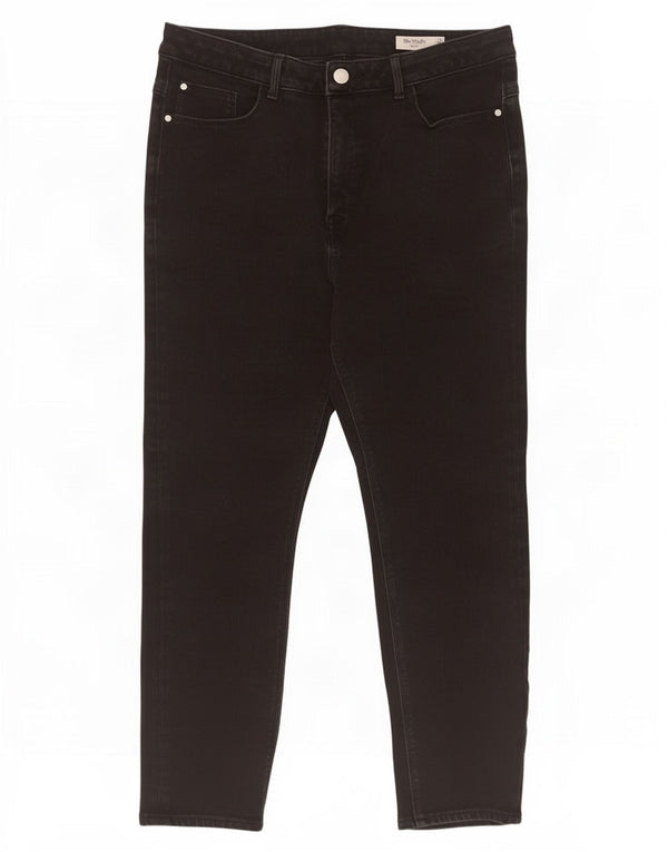 Marks & Spencer Feminino The Magic Slim Jeans Reino Unido 16 Grande W30 L27 Preto