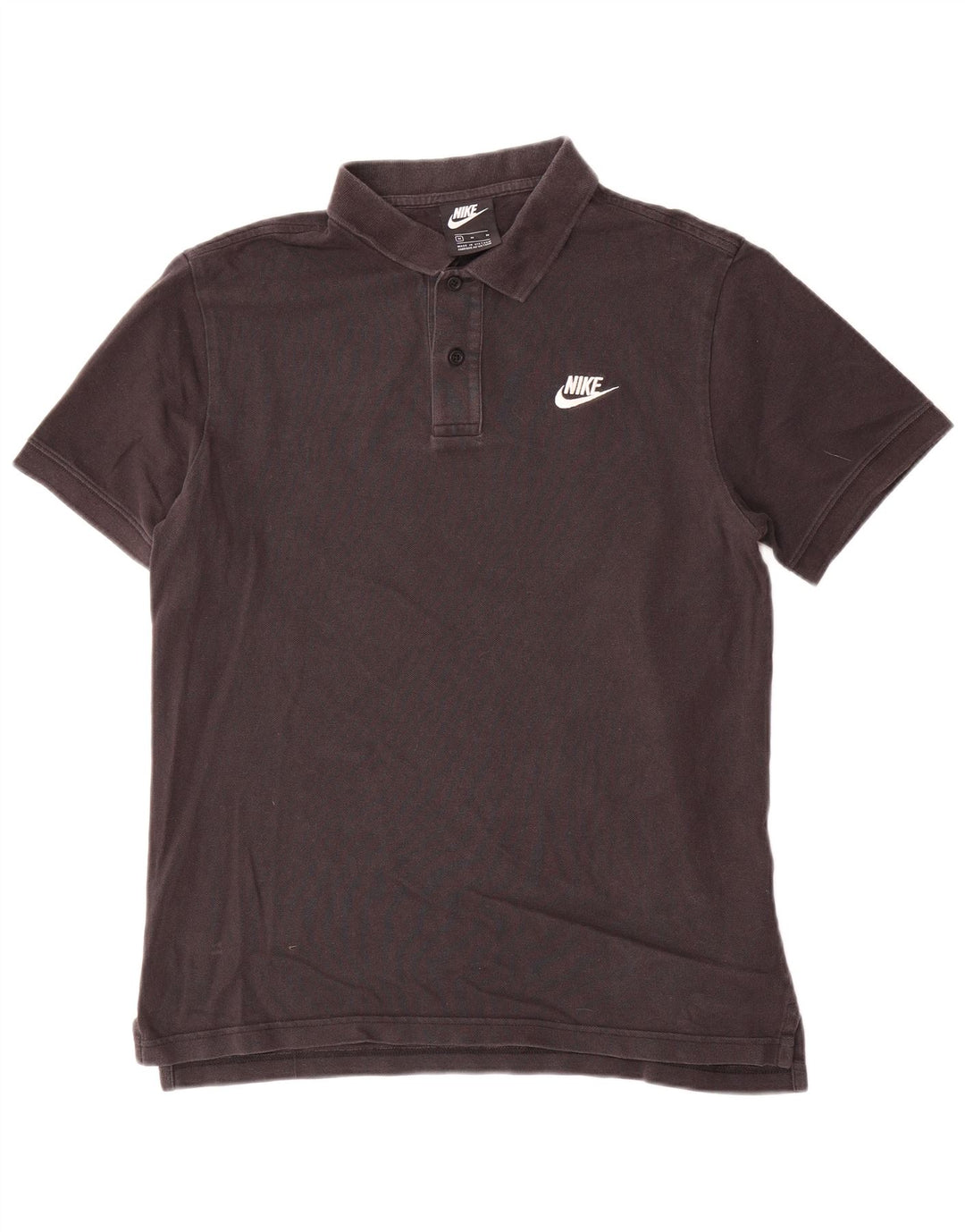 Camisa polo masculina Nike média preta algodão