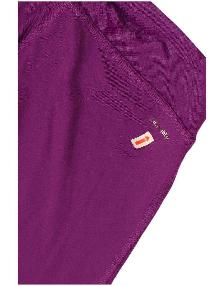 Adidas Womens Climalite Capri Leggings UK 8/10 Pequeno Roxo Poliéster