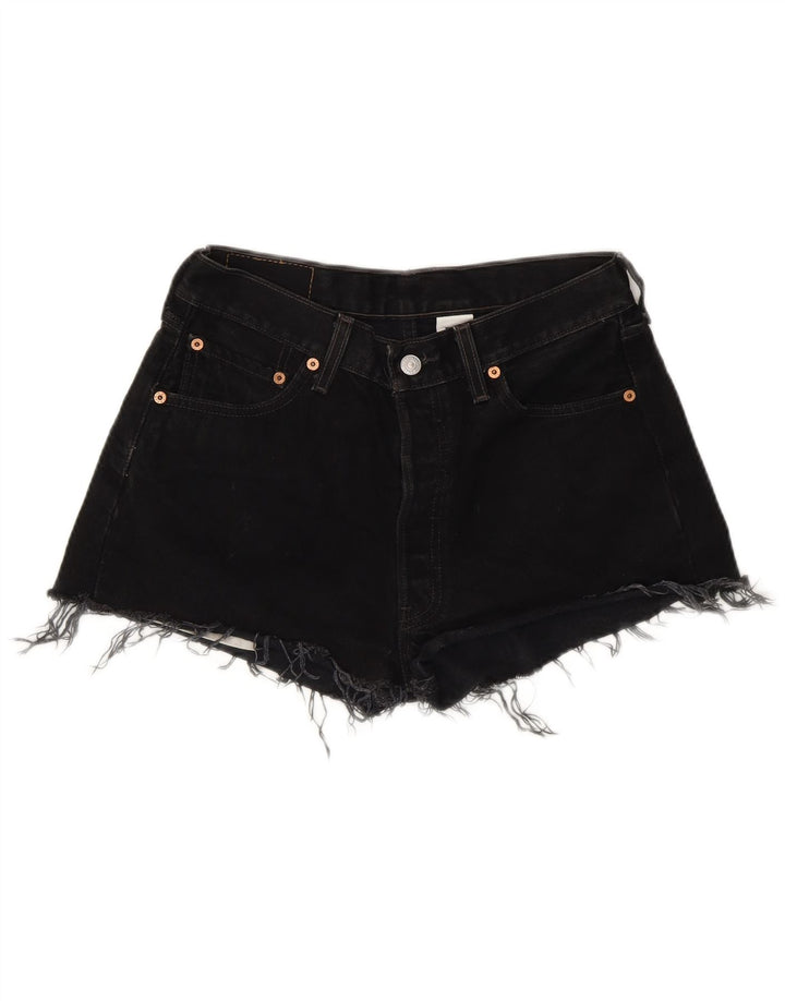 Shorts jeans feminino Levi's 501 W30 médio preto algodão