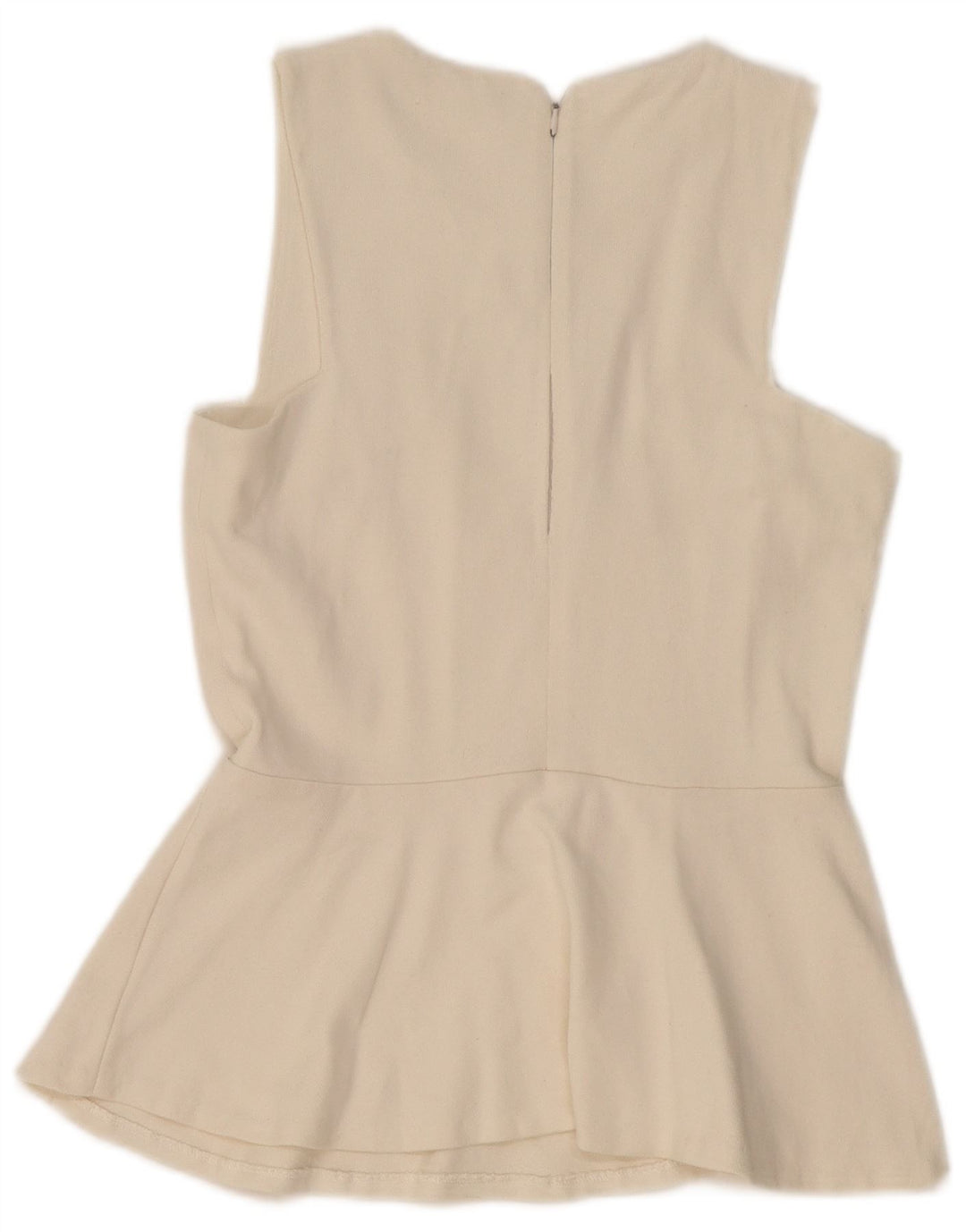 Blusa feminina sem mangas ZARA UK 12 Médio Off White