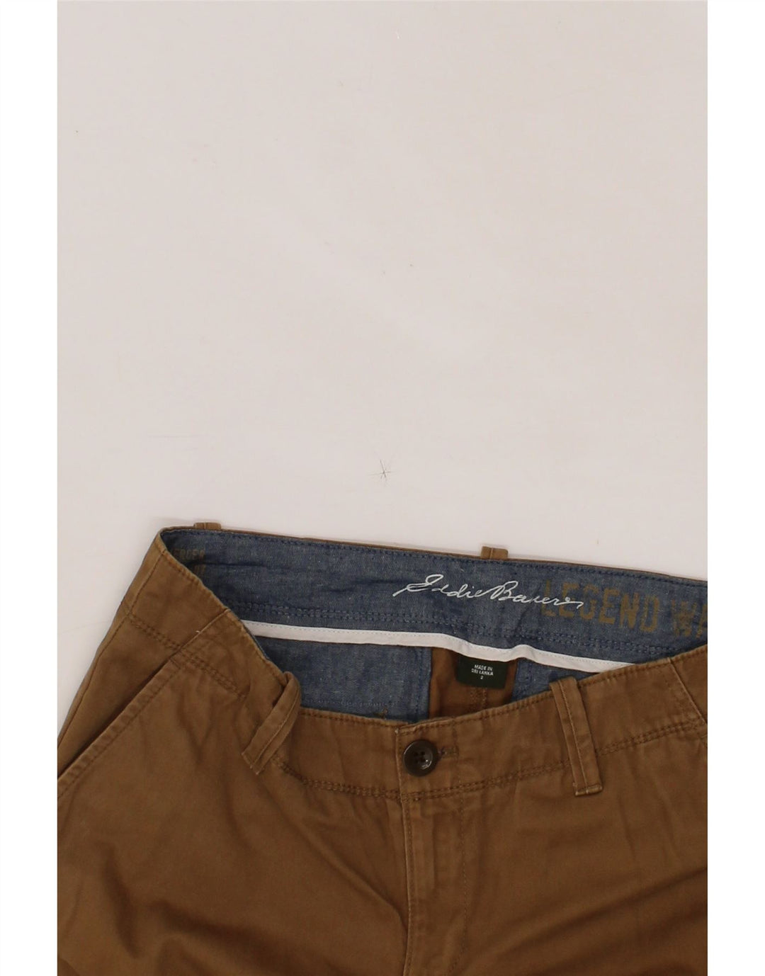 EDDIE BAUER Womens Straight Chino Trousers US 2 XS W30 L34 Brown Cotton Vintage Eddie Bauer and Second-Hand Eddie Bauer from Messina Hembry 