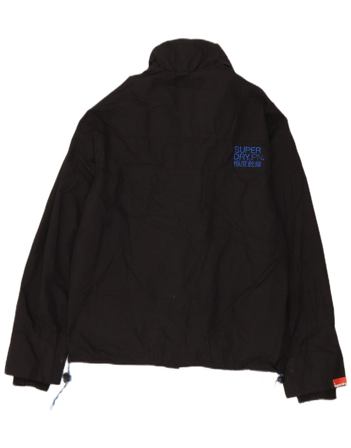 Jaqueta corta-vento masculina Superdry The Windcheater médio preto nylon