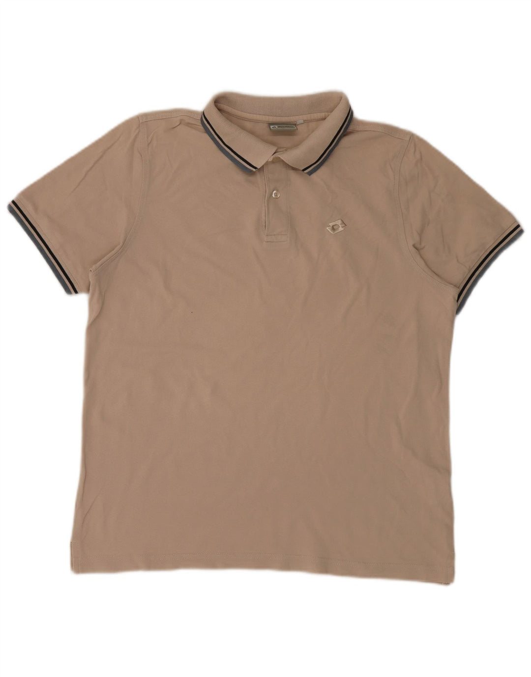 Camisa polo masculina Lotto grande algodão bege