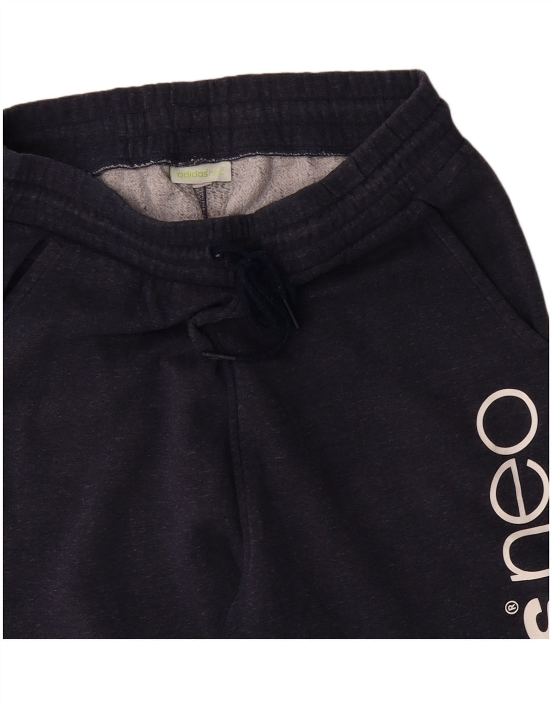 ADIDAS Womens Neo Tracksuit Calças Joggers UK 14 Médio Azul Marinho