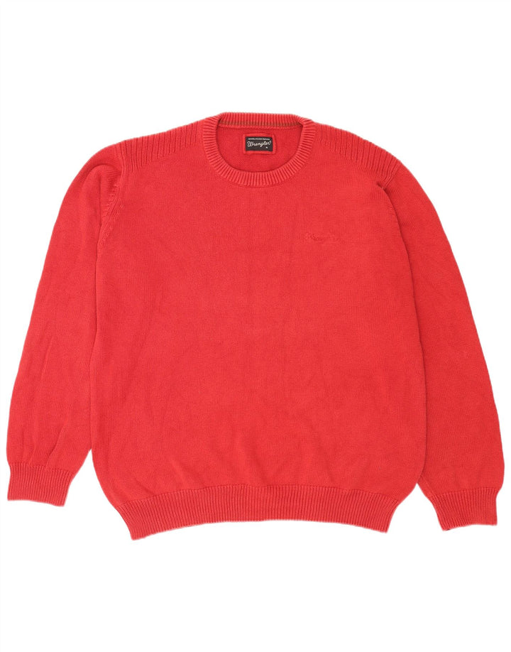 Wrangler Suéter masculino com gola redonda XL algodão vermelho