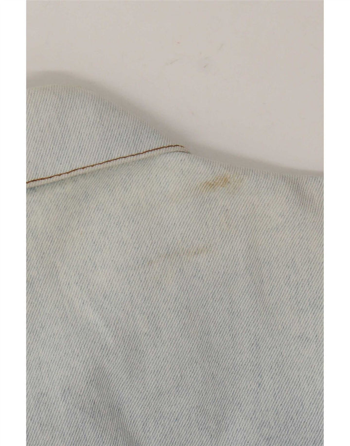 Jaqueta jeans vintage para meninos 11-12 anos azul