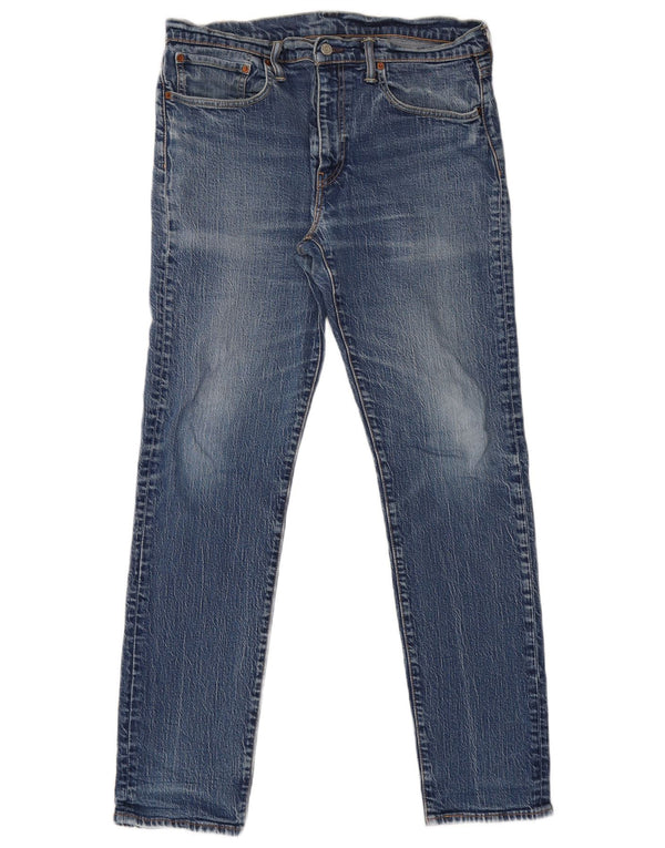 Levi's Masculino 502 Tapered Jeans W34 L34 Azul Algodão